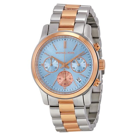 michael kors 2 tone womens watch|michael kors runway chronograph watch.